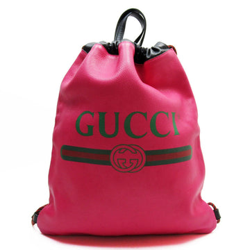Gucci Black Pink Leather Backpack