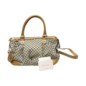 Gucci Beige Brown Canvas Shoulder Bag Tote Bag