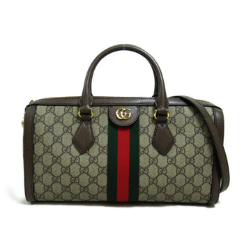 Gucci Beige Brown Gg Supreme Boston Bag
