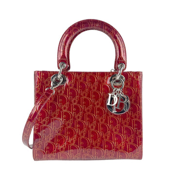 Christian Dior Red Color  Leather Handbag Shoulder Bag ()