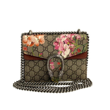 Gucci Brown Leather Pvc Shoulder Bag