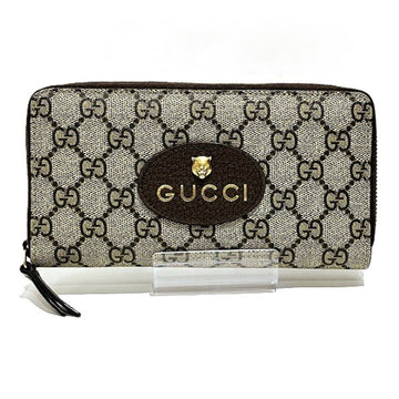 Gucci Beige Pvc Leather Long Wallet (Bi-Fold)
