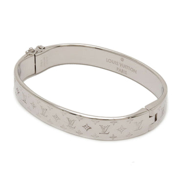 LOUIS VUITTON Cuff Nanogram Bangle Bracelet #S S Size Metal Silver Color M00249