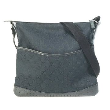 Zip Messenger Bag GG Canvas with Perforated Leather Medium