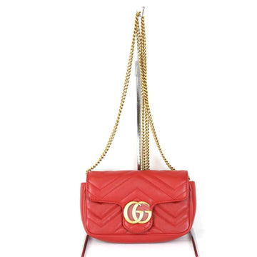 Gucci Red Color Leather Shoulder New 1:1 Bags