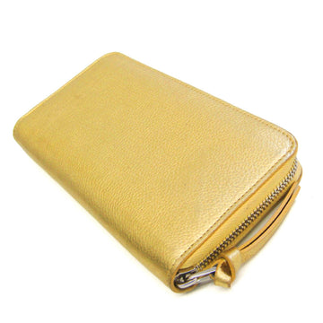 LOUIS VUITTON Zippy Lock Me Japan Limited M63816 Women's Calf Leather Long Wallet [bi-fold] Gold