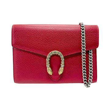 Gucci Red Color Leather Shoulder Bag
