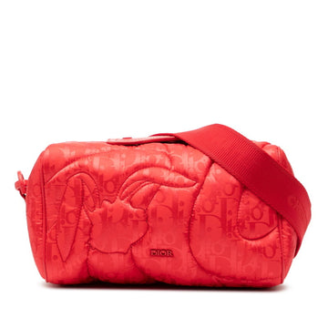 Christian Dior Red Color Nylon Shoulder Bag ()