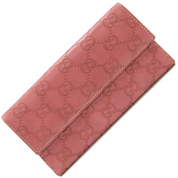 Gucci Pink Leather Long Wallet (Bi-Fold)
