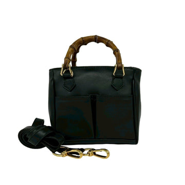 Diana NM Bamboo Handle Tote Leather Mini