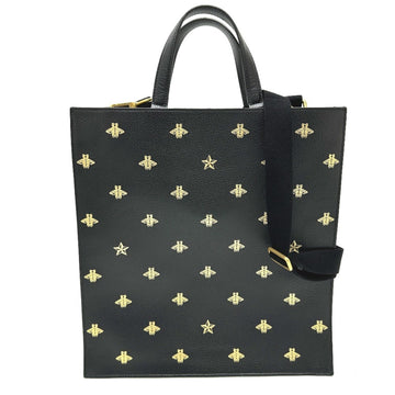 Gucci Black Leather Shoulder Bag Tote Bag