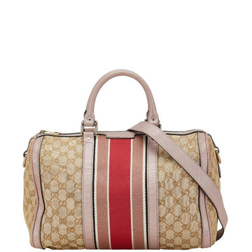 Vintage Web Boston Bag GG Canvas Medium