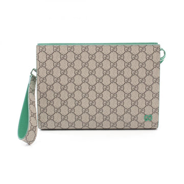 Gucci Beige Green Pvc Leather Clutch New 1:1 Bags