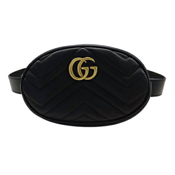 Gucci Black Leather Fanny Pack Sling New 1:1 Bags
