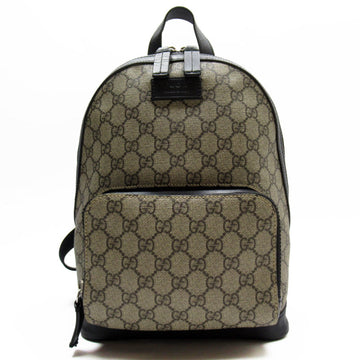 Gucci Beige Black Brown Pvc Leather Canvas Backpack