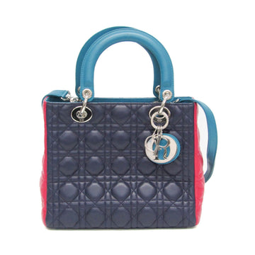 Tricolor Lady Dior Bag Cannage Quilt Leather Medium