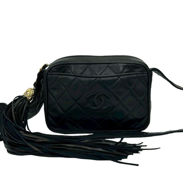 Vintage Diamond CC Camera Bag Quilted Leather Small