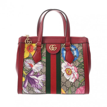 Gucci Multi-Color Red Color Gg Supreme Canvas Leather Handbag