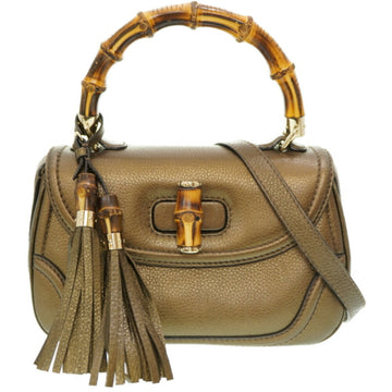 Gucci Gold Leather Handbag