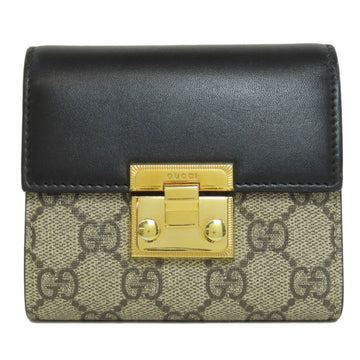 Gucci Black Brown Pvc Leather Wallet (Bi-Fold)