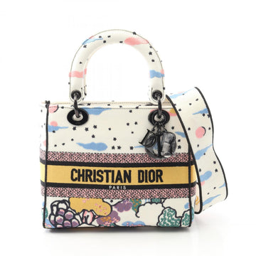 Christian Dior Multi-Color White Canvas Handbag ()