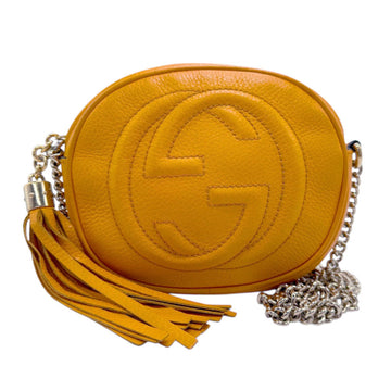 Gucci Gold Orange Metal Leather Shoulder New 1:1 Bags