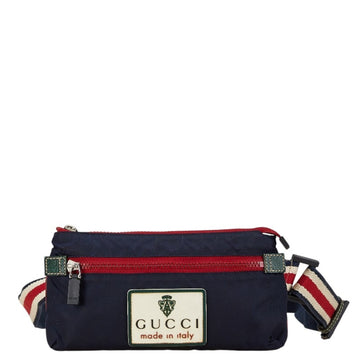 Gucci Green Navy Red Color Nylon Rubber Fanny Pack