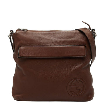 Soho Front Pocket Messenger Bag Leather Medium