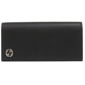 Gucci Black Blue Leather Long Wallet (Bi-Fold)