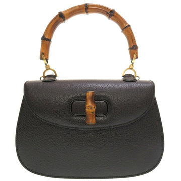 Gucci Black Bamboo Handbag
