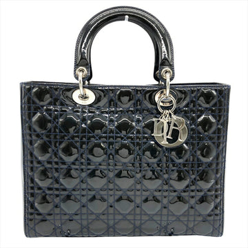 Lady Dior Bag Cannage Quilt Patent Large