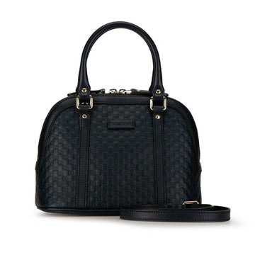 Gucci Gold Navy Leather Handbag Shoulder Bag