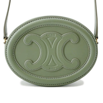 Triomphe Oval Crossbody Bag Leather