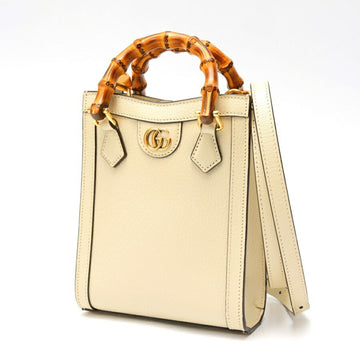 Diana NM Bamboo Handle Tote Leather Mini