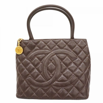 Medallion Tote Quilted Caviar