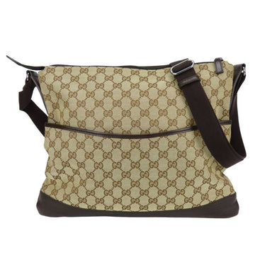 Zip Messenger Bag GG Canvas with Perforated Leather Medium