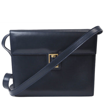 Gucci Navy Leather Shoulder Bag