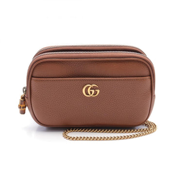 Gucci Brown Leather Shoulder Bag