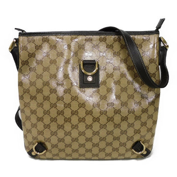 Gucci Beige Vinyl Coating Gg Crystal Canvas Messenger New 1:1 Bags Shoulder New 1:1 Bags