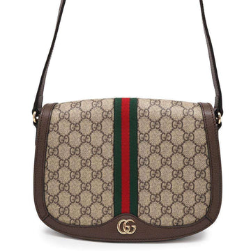 Gucci Beige Brown Pvc Leather Shoulder Bag