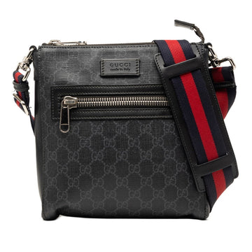 Web Strap Front Zip Messenger Bag GG Coated Canvas Small