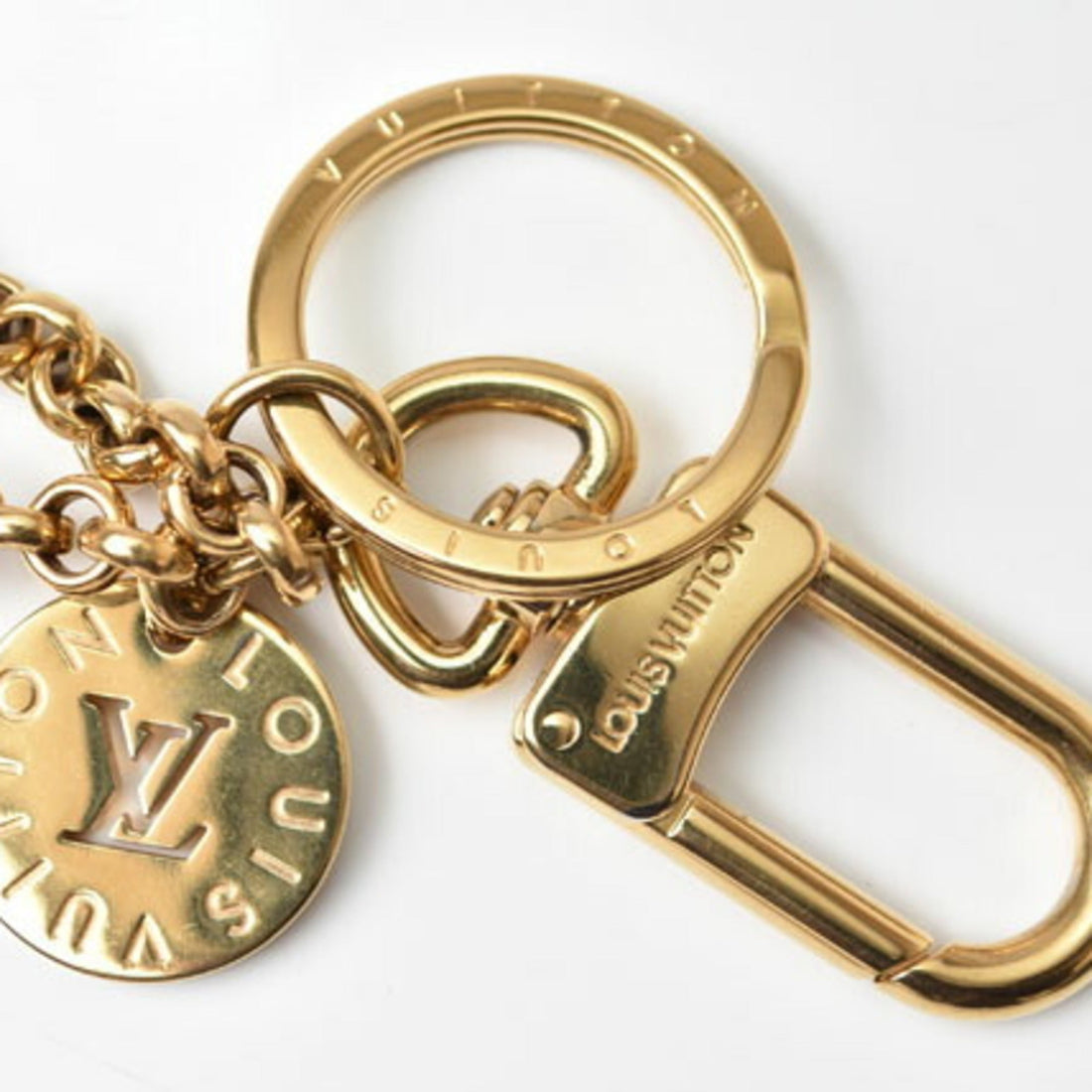 LOUIS VUITTON key ring bag charm  logo flower multicolor