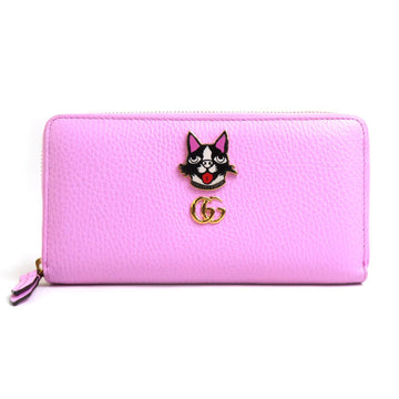 Gucci Pink Leather Long Wallet (Bi-Fold)