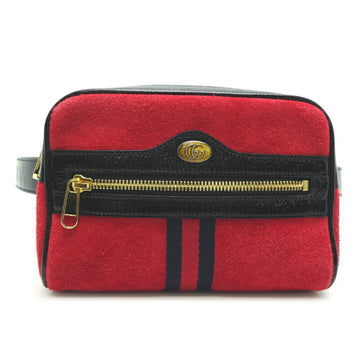 Gucci Red Color Suede Fanny Pack