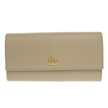 Gucci Beige Leather Long Wallet (Bi-Fold)