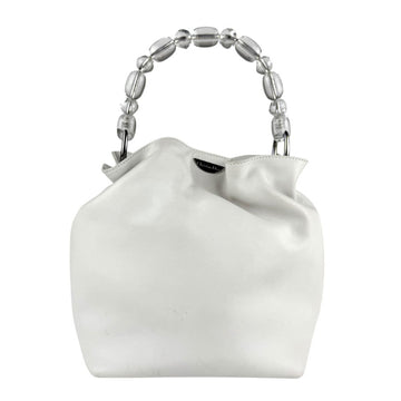Christian Dior White Leather Handbag ()