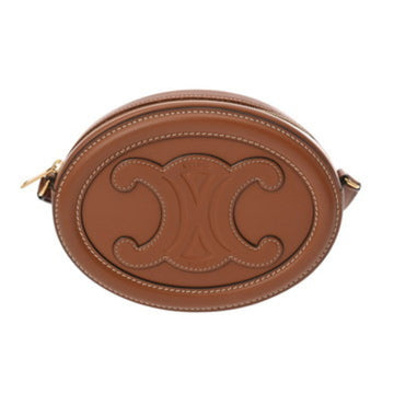 Triomphe Oval Crossbody Bag Leather