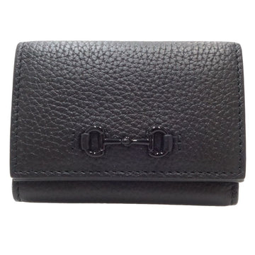 Gucci Black Leather Wallet (Tri-Fold)