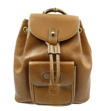 Gucci Bamboo Brown Bamboo Leather Backpack