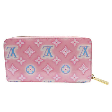 LOUIS VUITTON Wallet Women's Long Vernis Zippy Light Pink Neon M81145